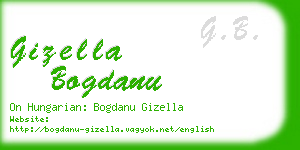 gizella bogdanu business card